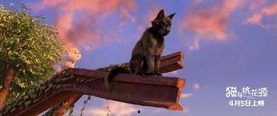 猫与桃花源背景,探寻神秘仙境的喵星守护者